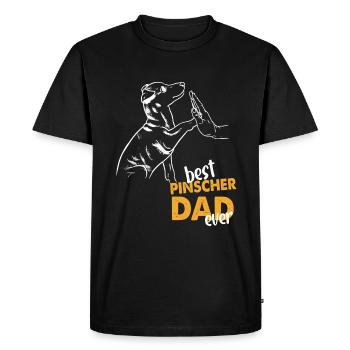 Best Pinscher Dad Ever Doberman Papa Pinscher - Männer Premium Bio T-Shirt - Schwarz - Vorne - Nico (187cm)