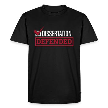 Dissertation Defended | Graduate School PhD Thesis - Men's Premium Organic T-Shirt - black - Front - Nico (187cm)