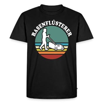 Rasenmäher rasen mähen - Männer Premium Bio T-Shirt - Schwarz - Vorne - Nico (187cm)