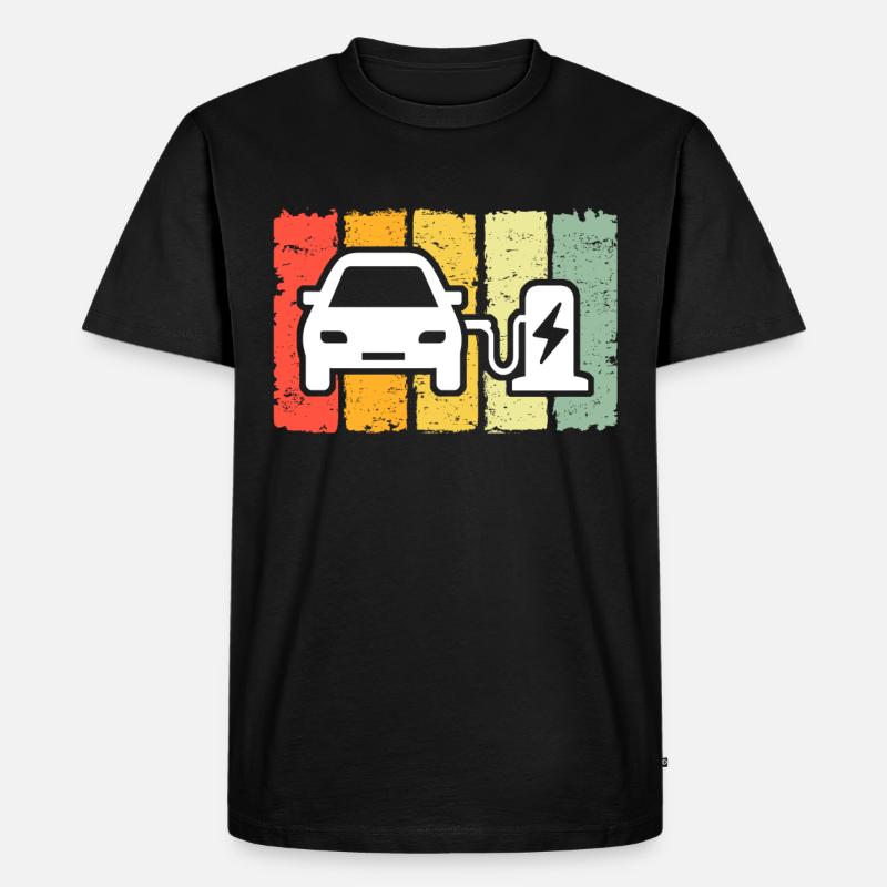 Eauto E-Auto Ecar E-Car - Männer Premium Bio T-Shirt - Schwarz