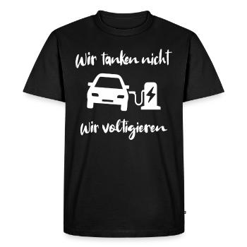 E-auto Elektroauto EAuto - Männer Premium Bio T-Shirt - Schwarz - Vorne - Nico (187cm)