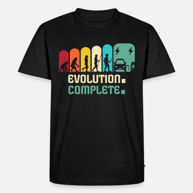 Eauto E-Auto Elektroauto - Männer Premium Bio T-Shirt - Schwarz