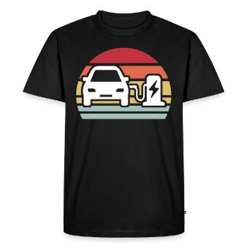 Eauto E-Car Electric Car - Men's Premium Organic T-Shirt - black - Front - Nico (187cm)