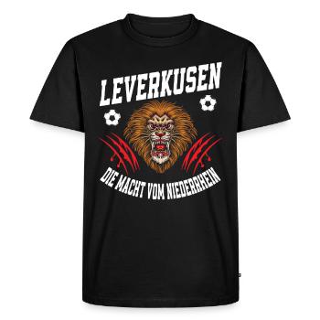 Leverkusen fait un cadeau aux fans de football de Niederrhein - T-shirt Premium bio Homme - noir - Devant - Nico (187cm)