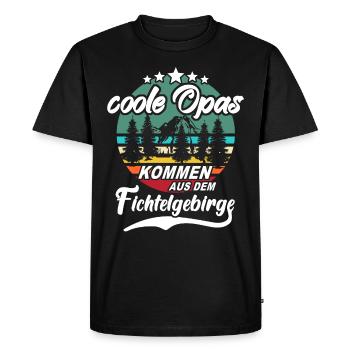 Fichtelgebirge Opa Fichtelgebirgler Opas - Männer Premium Bio T-Shirt - Schwarz - Vorne - Nico (187cm)
