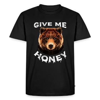 Bears Forest Honey Bear Cave Bearskin Polar Bear Bear - Men's Premium Organic T-Shirt - black - Front - Nico (187cm)