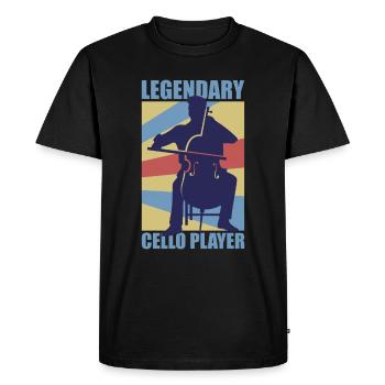 Cello Design for Men Tenue de violon pour violon - T-shirt Premium bio Homme - noir - Devant - Nico (187cm)