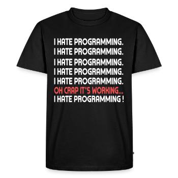PC Programming Coding Program Internet Computer - Men's Premium Organic T-Shirt - black - Front - Nico (187cm)