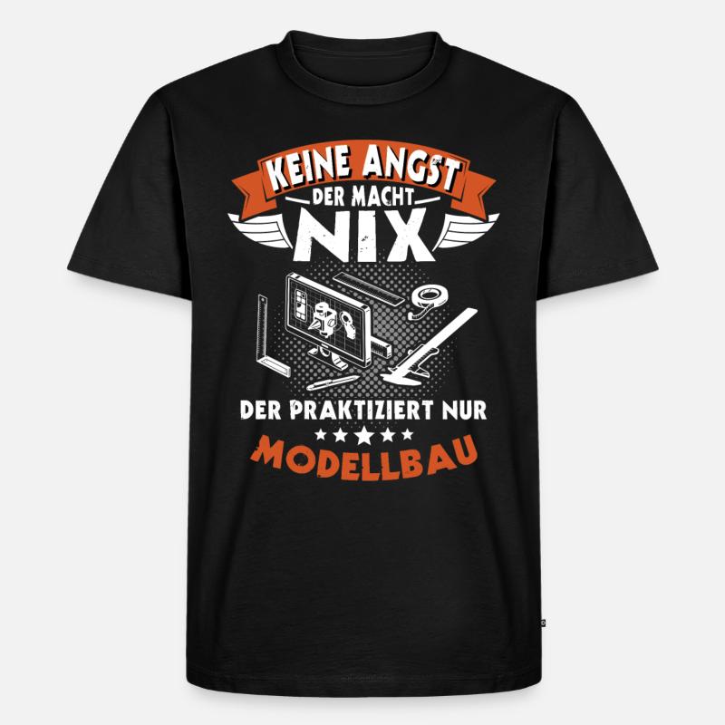 Modellbauer Modellbau Modellbauen - Männer Premium Bio T-Shirt - Schwarz