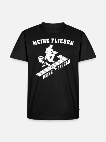 Fliesenleger Fliesen Legen - Männer Premium Bio T-Shirt - Schwarz