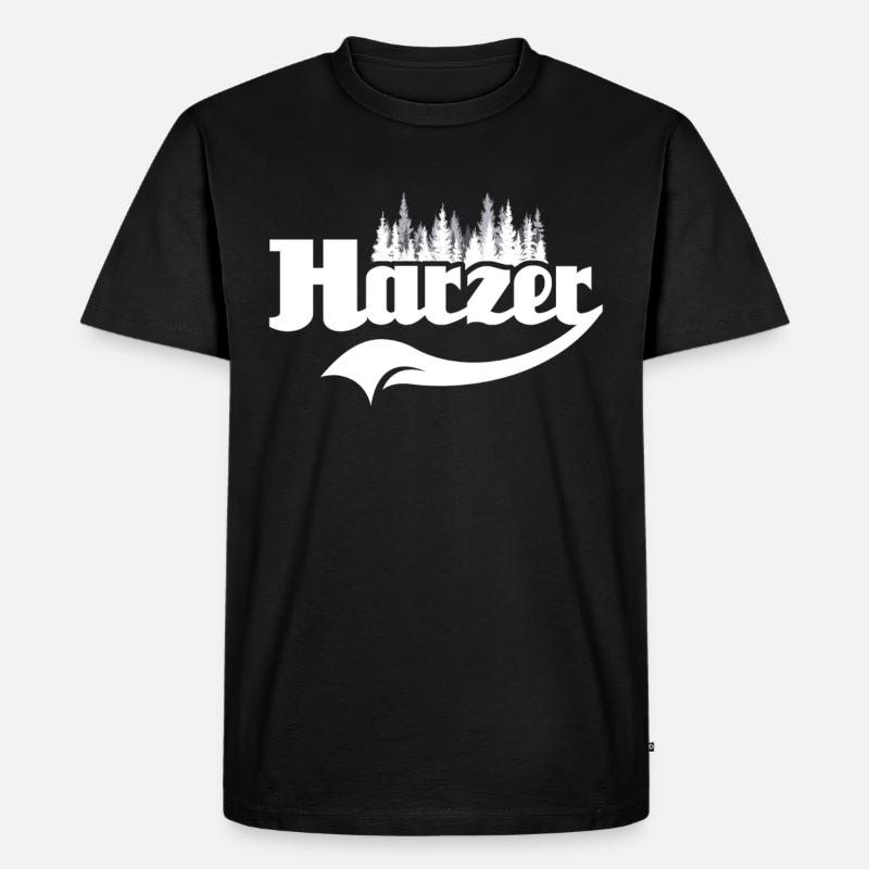 Harz Sprüche Harzer - Männer Premium Bio T-Shirt - Schwarz