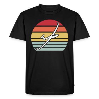 Planeur Planeur Planeur Planeur - T-shirt Premium bio Homme - noir - Devant - Nico (187cm)