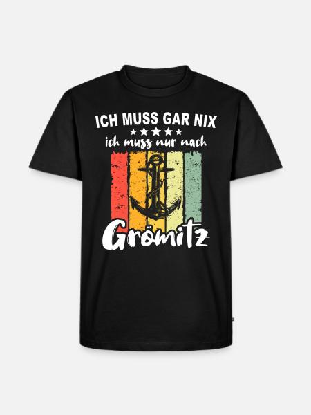 Grömitz Souvenir Grömitzer Groemitz - Männer Premium Bio T-Shirt - Schwarz