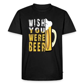 Wish you - Men's Premium Organic T-Shirt - black - Front - Nico (187cm)