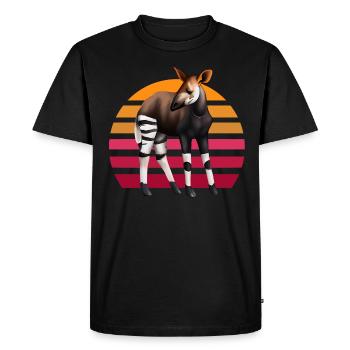 Okapi sucré - T-shirt Premium bio Homme - noir - Devant - Nico (187cm)
