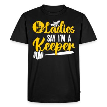Beekeepers Bees Honey bees Beekeeping - Men's Premium Organic T-Shirt - black - Front - Nico (187cm)