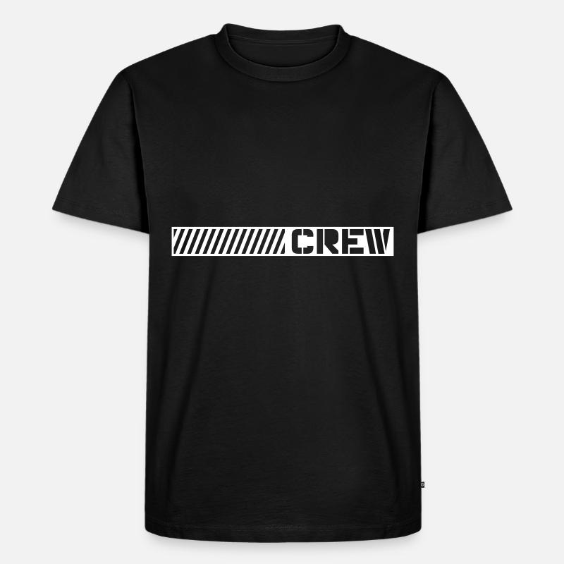 crew strich - Männer Premium Bio T-Shirt - Schwarz