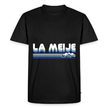 La Meije – Wild heart of the Dauphiné Alps - Men's Premium Organic T-Shirt - black - Front - Nico (187cm)