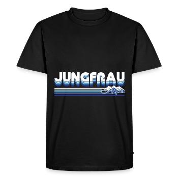 Jungfrau – Majesté des Alpes Silhouette Design - T-shirt Premium bio Homme - noir - Devant - Nico (187cm)