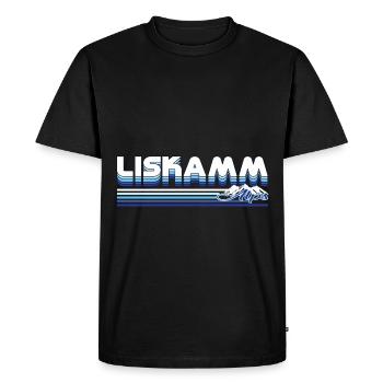 Liskamm – Le gardien du massif du Mont Rose - T-shirt Premium bio Homme - noir - Devant - Nico (187cm)