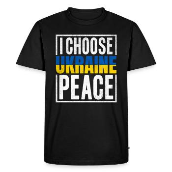 Ukraine Drapeau Ukrainien Ukraine - T-shirt Premium bio Homme - noir - Devant - Nico (187cm)