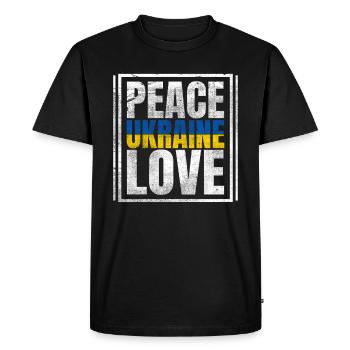 Ukraine Flag Ukrajina Country Ukrainian Ukrainian - Men's Premium Organic T-Shirt - black - Front - Nico (187cm)