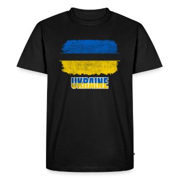 Ukraine War - Men's Premium Organic T-Shirt - black - Front - Nico (187cm)
