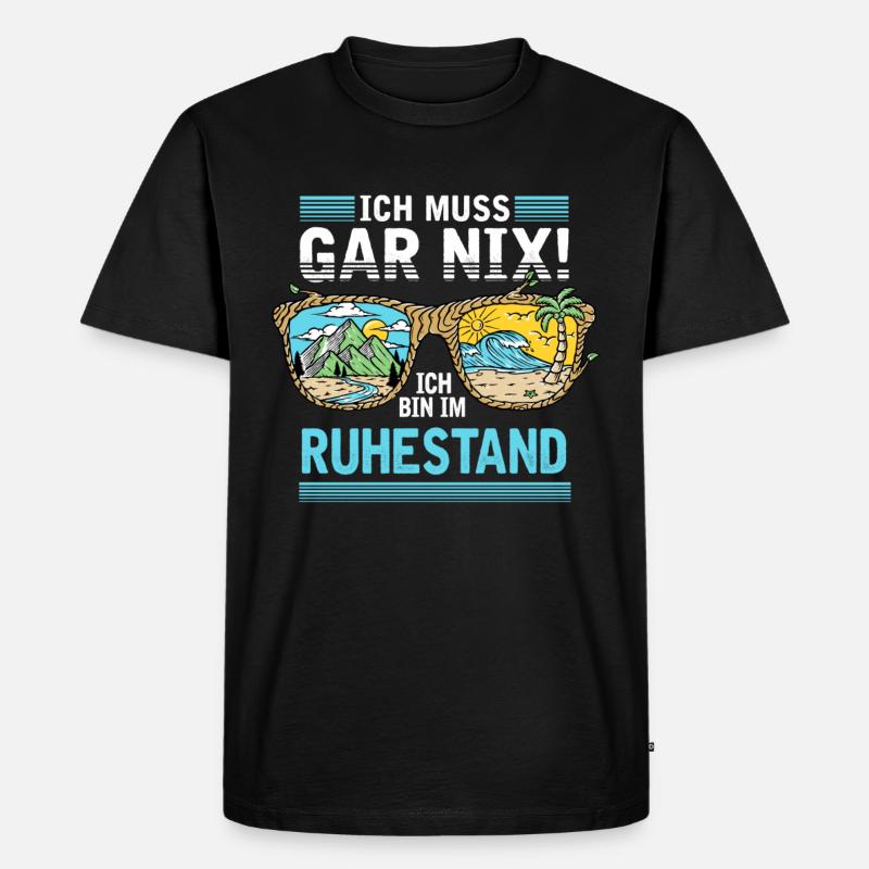 Bin im Ruhestand - Männer Premium Bio T-Shirt - Schwarz