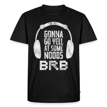 Gamer Noobs Brb - T-shirt Premium bio Homme - noir - Devant - Nico (187cm)