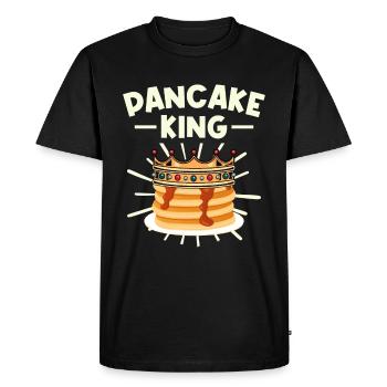 Roi des crêpes - T-shirt Premium bio Homme - noir - Devant - Nico (187cm)