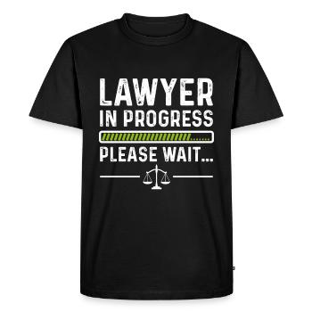 Avocat en cours Étudiant en droit - T-shirt Premium bio Homme - noir - Devant - Nico (187cm)