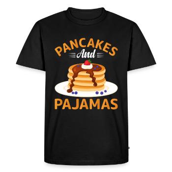 Crêpes et pyjamas - T-shirt Premium bio Homme - noir - Devant - Nico (187cm)