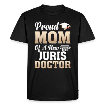 Fière mère avocate étudiante en droit - T-shirt Premium bio Homme - noir - Devant - Nico (187cm)