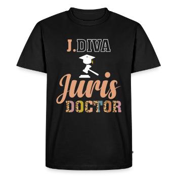 Jura Student Law - Men's Premium Organic T-Shirt - black - Front - Nico (187cm)