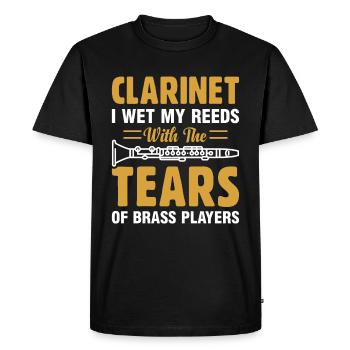Clarinet Player Musical Instrument Music Clarinet - Men's Premium Organic T-Shirt - black - Front - Nico (187cm)