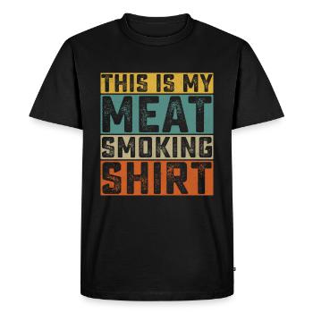 Grillades Hommes Cuisinier Amateur Chef - T-shirt Premium bio Homme - noir - Devant - Nico (187cm)