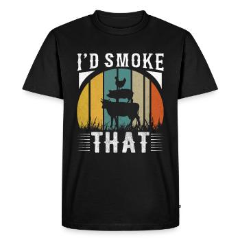 Grillons rétro - T-shirt Premium bio Homme - noir - Devant - Nico (187cm)
