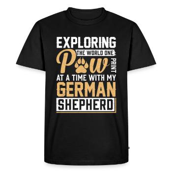 Chien de berger - T-shirt Premium bio Homme - noir - Devant - Nico (187cm)