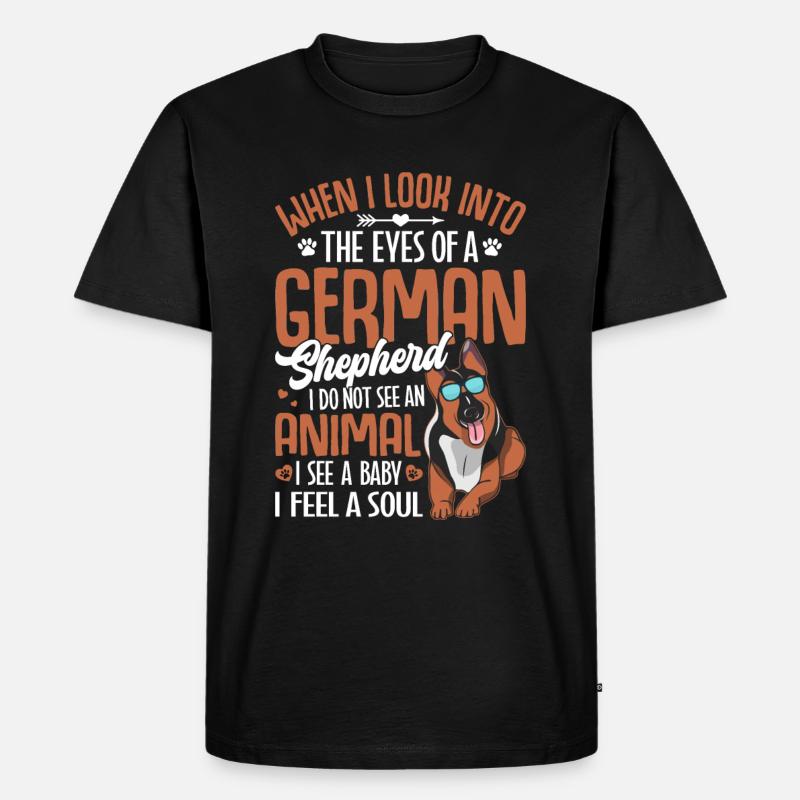 Schäferhund - Männer Premium Bio T-Shirt - Schwarz