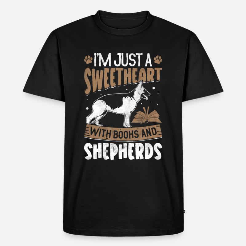 Schäferhund - Männer Premium Bio T-Shirt - Schwarz