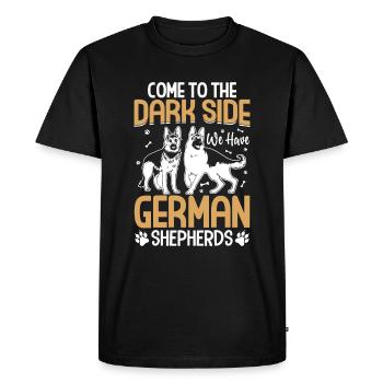 German Shepherd - Men's Premium Organic T-Shirt - black - Front - Nico (187cm)