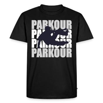 Le parkour - T-shirt Premium bio Homme - noir - Devant - Nico (187cm)
