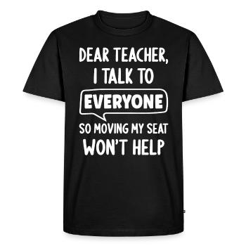 Funny teacher saying for students - Men's Premium Organic T-Shirt - black - Front - Nico (187cm)