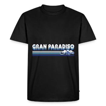 Gran Paradiso – Roi des Alpes italiennes - T-shirt Premium bio Homme - noir - Devant - Nico (187cm)