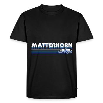 Matterhorn Design – L’emblème des Alpes - T-shirt Premium bio Homme - noir - Devant - Nico (187cm)