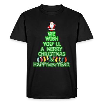 Drôle de Noël drôle de Noël - T-shirt Premium bio Homme - noir - Devant - Nico (187cm)