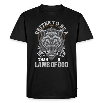 Loups Vikings Odin Walhalla Wolf Scandinavie - T-shirt Premium bio Homme - noir - Devant - Nico (187cm)