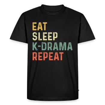 Kdrama K-Drama K Drama Seoul Kpop K-Pop Hallyu - Men's Premium Organic T-Shirt - black - Front - Nico (187cm)