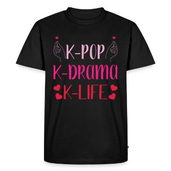 Kdrama K-Drama K Drama Seoul Kpop K-Pop Hallyu - Men's Premium Organic T-Shirt - black - Front - Nico (187cm)