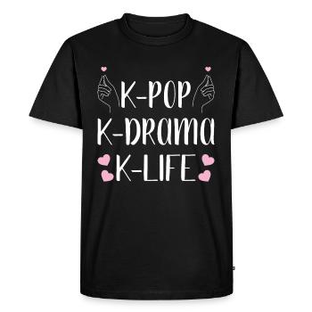 K-Drama Kdrama Korean Drama Korea Hallyu K-Drama - Men's Premium Organic T-Shirt - black - Front - Nico (187cm)